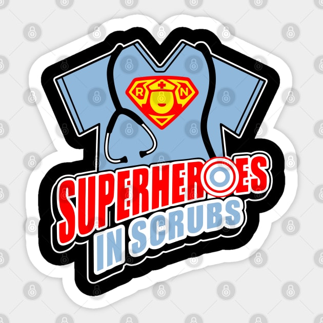 Superheroes in Scrubs Sticker by BadDesignCo